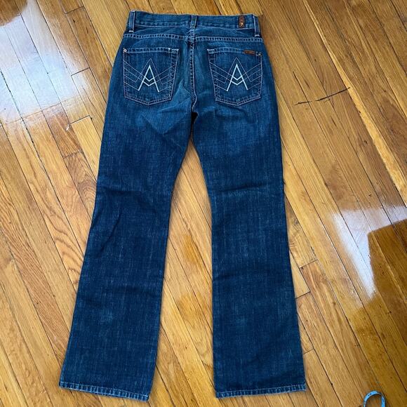 7 For All Mankind 'A' Pkt Pocket Bootcut Denim Jeans Size 29 - Picture 4 of 12